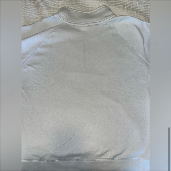 VS Pink Quarter zip pullover jacket in white and pink color way, Size M - Picture 5 of 5